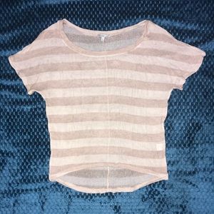 Small Charlotte Russe Short Sleeved Sheer Sweater